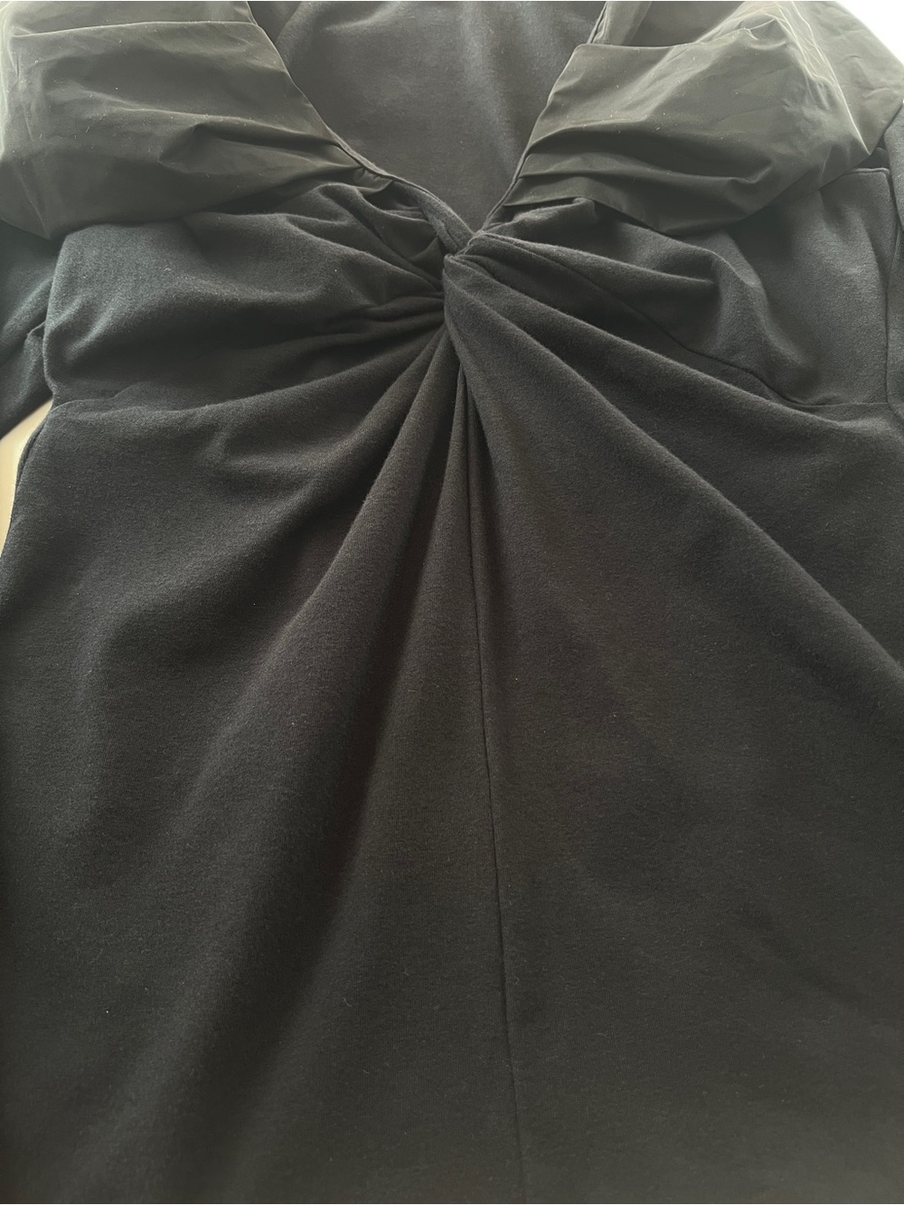 CAbi Cinema Top #143 Black Portrait Collar Twist Front Long Sleeve Blouse L - Picture 11 of 14